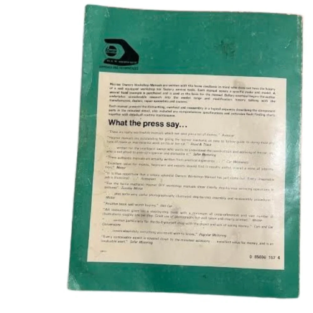 Opel Manta Coupe 1970-1974 Owners Manual